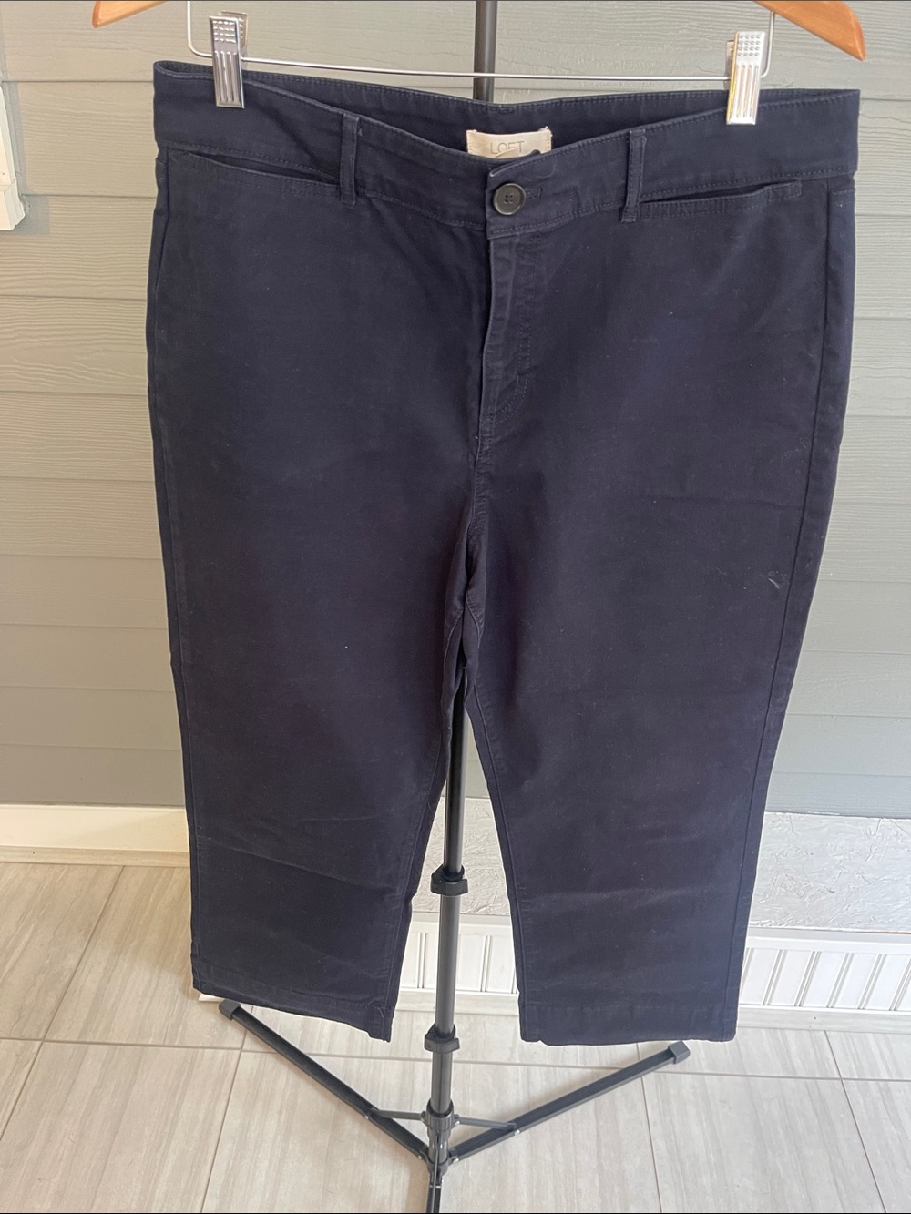 LOFT Navy Cropped Ankle Pants Size 12P